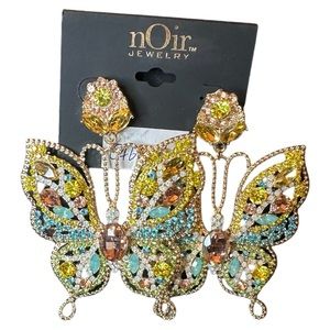 nOir Jewelry Butterfly Earrings